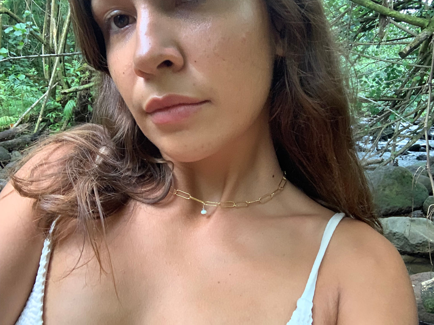 Opal Drop Necklace
