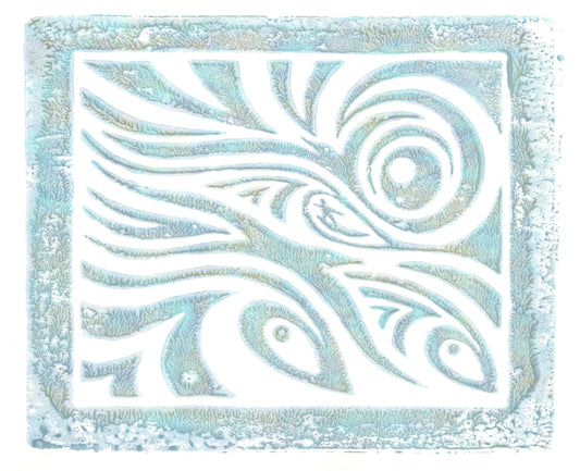 Elements woodblock print
