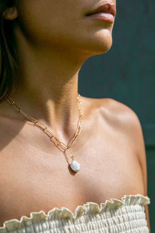 Fresh Water Pearl Drop Necklace